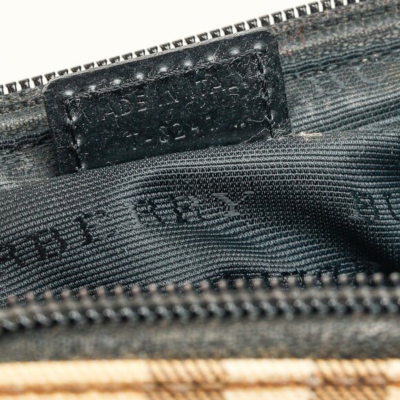 Burberry House Check Coated Canvas Leather-Trim Pouch - Picture 10 of 10
